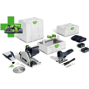 Pack 2 machines Kit Combo sans fil sciage Festool 18V Li-Ion 5Ah