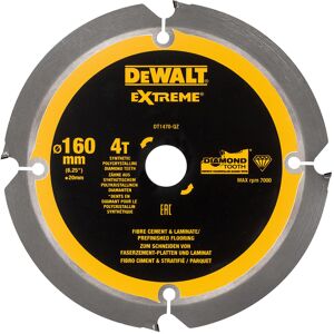 Lame de scie circulaire portative denture diamant Dewalt multi-materiaux 160x20mm 4T