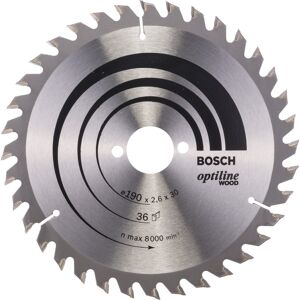 Bosch Lame de scie circulaire Bosch Optiline Wood 190x30x2,6 36T