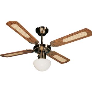 Ventilateur de plafond 4 pales bois a eclairage Bali Farelek 50W - Ø1070mm