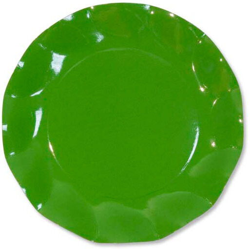 Unique 10 assiettes à dessert rondes en carton vert pré PARTY LINE 21 cm Unique 10 assiettes à dessert rondes en carton vert pré PARTY LINE 21 cm