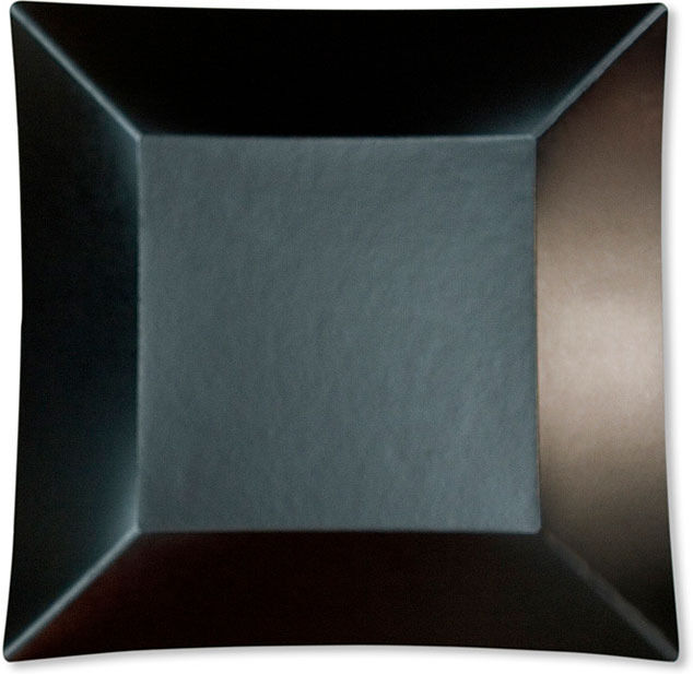 Unique 8 grandes assiettes carrées en carton noir opaque WASABI Unique 8 grandes assiettes carrées en carton noir opaque WASABI