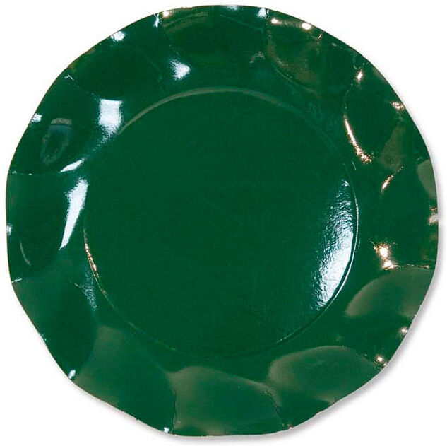 Unique 10 grandes assiettes rondes en carton vert PARTY LINE 27 cm Unique 10 grandes assiettes rondes en carton vert PARTY LINE 27 cm