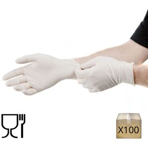 Kalissya x100 Gants latex usage unique poudrés Kalissya