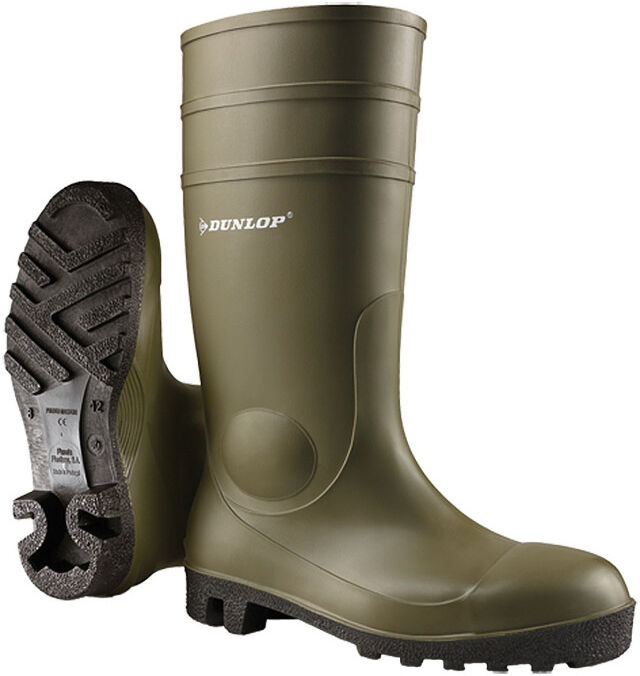 Bottes de sécurité vertes en PVC S5 SRA Protomastor Dunlop