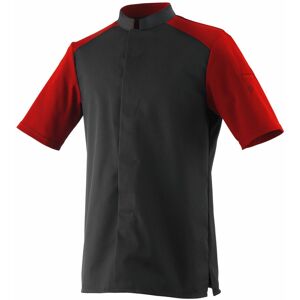 Robur Veste de cuisine homme noir et rouge CARNE Robur