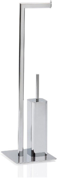 Wadiga Dérouleur Papier Toilette + Brosse WC en Inox Chromé Wadiga Dérouleur Papier Toilette + Brosse WC en Inox Chromé