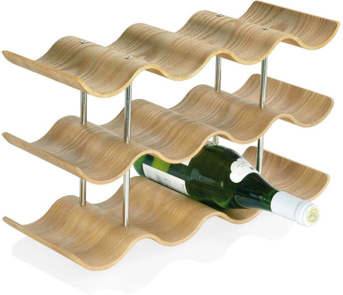 Wadiga Porte Bouteilles pour Plan de Travail en Bois de Saule - 12 Bouteilles Wadiga Porte Bouteilles pour Plan de Travail en Bois de Saule - 12 Bouteilles