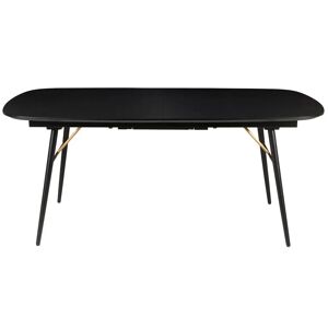 Zago Table extensible 180 cm chêne plaqué noir, allonge intégrée Verona - ZAGO - Publicité