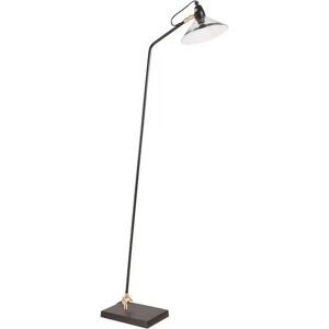 ZAGO Lampadaire metal noir et verre Desk