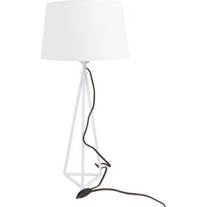 ZAGO Lampe a poser metal et tissu blanc Pyra