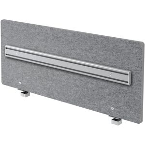 hjh OFFICE PRO ARO 12   Panneau de séparation acoustique + glissière Orga - 120 cm Gris Chiné