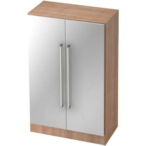 hjh OFFICE PRO SIGNA G 7550 CE - Noyer/Argent Armoire poignée chrome métal