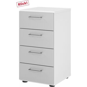 hjh OFFICE PRO BETA 9   Armoire avec 4 tiroirs   2 HC - blanc/argent