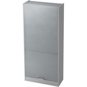 hjh OFFICE PRO SIGNA R90 CE - Gris/Argent Armoire à rideaux poignée chrome métal