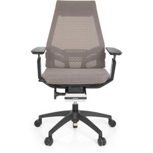 hjh OFFICE GENIDIA SMART BLACK tissu maille - Siège de bureau de qualité professionnelle Gris / Noir