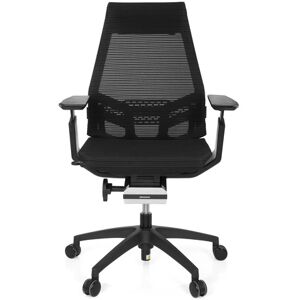 hjh OFFICE GENIDIA SMART BLACK tissu maille - Siège de bureau de qualité professionnelle Noir