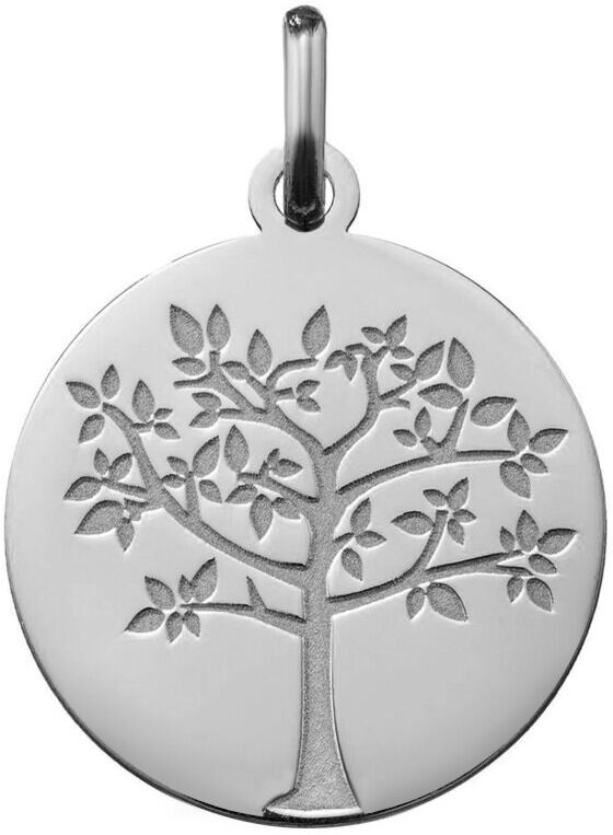 Mon Premier Bijou Médaille Arbre de vie printanier - Or blanc 9ct