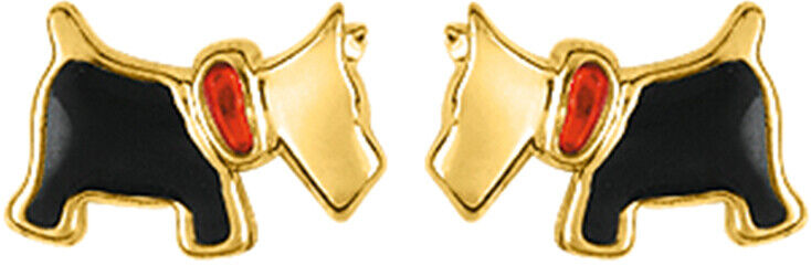 Mon Premier Bijou Boucles d?oreilles Chien - Vis - Or jaune 9ct