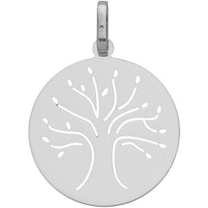 Mon Premier Bijou Medaille Arbre de vie elance ajouree - Or blanc 18ct