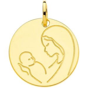 Mon Premier Bijou Medaille Vierge a l?enfant - Or jaune 9ct