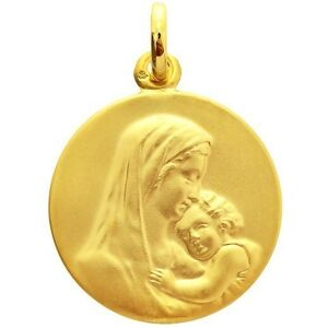 Mon Premier Bijou Medaille Vierge a l?enfant - Or jaune 18ct