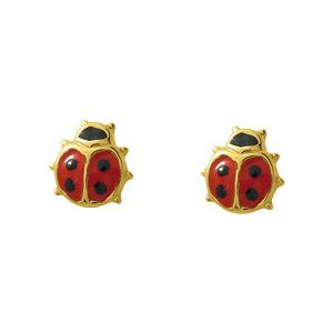 Mon Premier Bijou Boucles daoreilles coccinelles - Vis - Or jaune 18ct