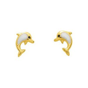 Mon Premier Bijou Boucles daoreilles dauphins - Vis - Or jaune 18ct