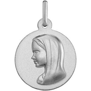 Mon Premier Bijou Medaille Vierge profil gauche - Or blanc 18ct