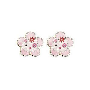 Mon Premier Bijou Boucles daoreilles chats fleurs - Vis - Or jaune 9ct