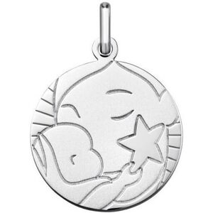 Mon Premier Bijou Medaille Vierge a l?enfant etoile - Argent massif