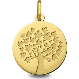 Mon Premier Bijou Medaille Arbre de vie - saison ete - Or jaune 18ct