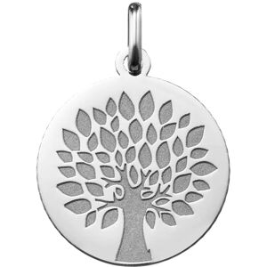 Mon Premier Bijou Medaille Arbre de vie contemporain - Or blanc 9ct