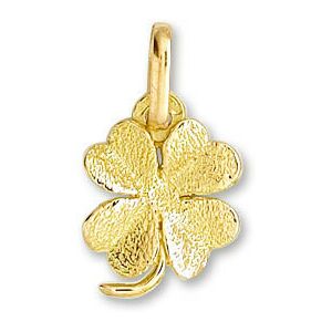 Mon Premier Bijou Pendentif trefle 4 feuilles - Or jaune 18ct