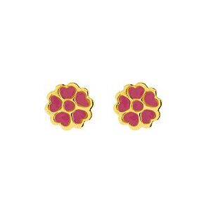 Mon Premier Bijou Boucles daoreilles fleurs - Vis - Or jaune 9ct