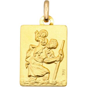 Mon Premier Bijou Medaille Saint Christophe rectangle - Or jaune 18ct