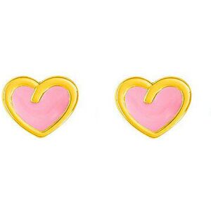 Mon Premier Bijou Boucles daoreilles coeurs Vis Or jaune 18ct