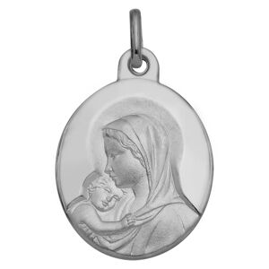 Mon Premier Bijou Medaille Vierge amour maternel - Or blanc 9ct