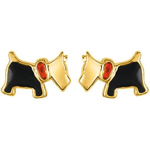 Mon Premier Bijou Boucles daoreilles Chien Vis Or jaune 9ct