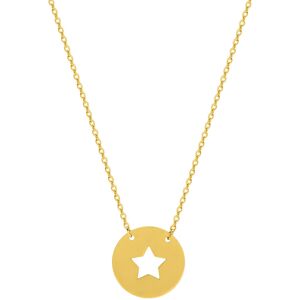 Mon Premier Bijou Collier chaine & medaille etoile ajouree - Or jaune 9ct