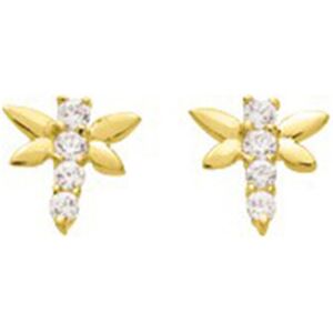 Mon Premier Bijou Boucles daoreilles Libellule - Puces - Or jaune 18ct