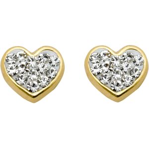 Mon Premier Bijou Boucles daoreilles coeur Vis Or jaune 9ct