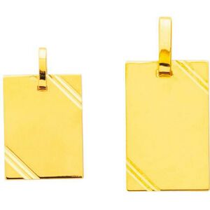 Mon Premier Bijou Pendentif plaque striee - Or jaune 18ct