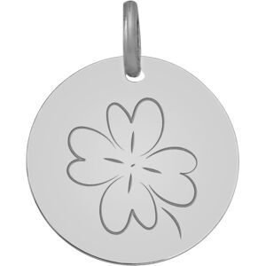 Mon Premier Bijou Medaille Trefle - Or blanc 9ct