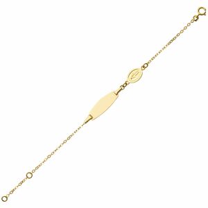 Mon Premier Bijou Gourmette bebe vierge miraculeuse - Or jaune 18ct