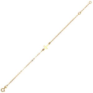 Mon Premier Bijou Bracelet enfant croix - Or jaune 18ct