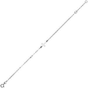 Mon Premier Bijou Bracelet enfant croix - Or blanc 18ct