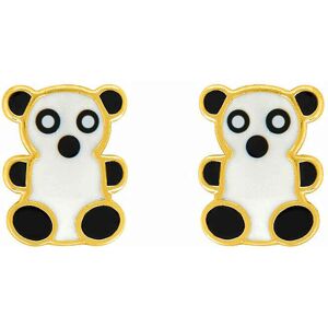 Mon Premier Bijou Boucles daoreilles Panda - Vis - Or jaune 18ct