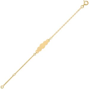 Mon Premier Bijou Gourmette bebe nuage - Or jaune 18ct