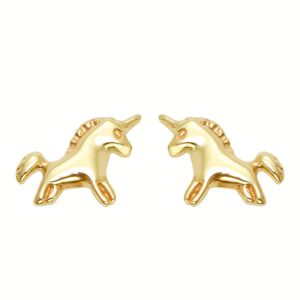 Mon Premier Bijou Boucles daoreilles licorne - Vis - Or jaune 9ct